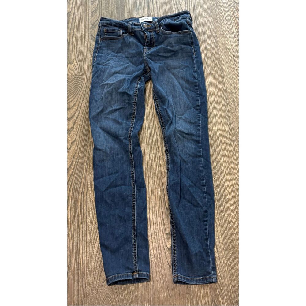 Studio Blue Skinny Jeans Mis Rise Denim Cotton Blend Medium Wash Blue Size 27